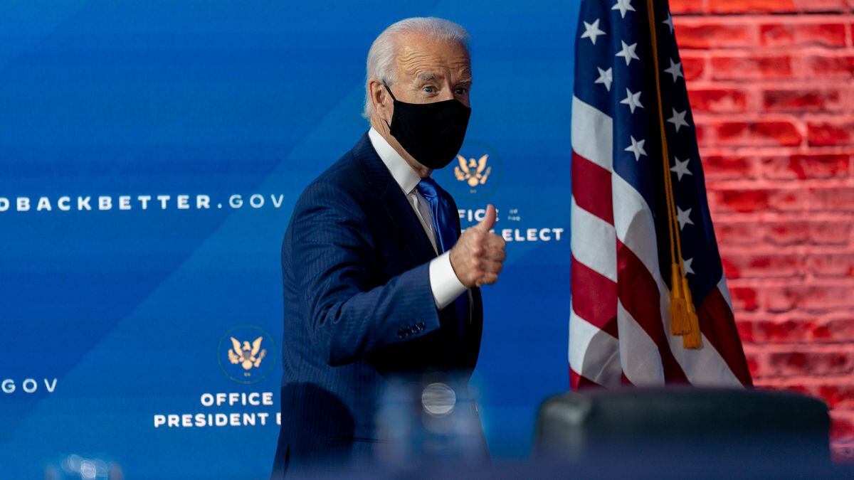 President-elect Joe Biden said he will ask Americans to commit to 100 days of wearing masks as...