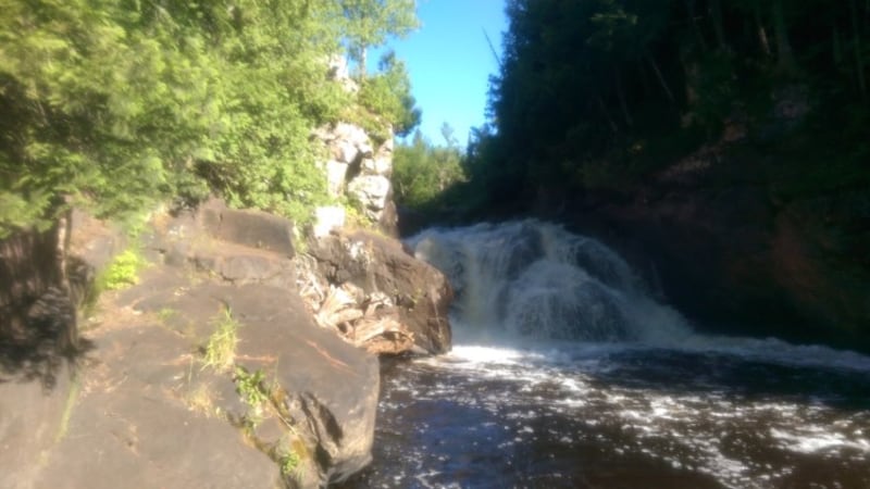 FILE. Waterfall at the base of the Sturgeon River Gorge trails.
