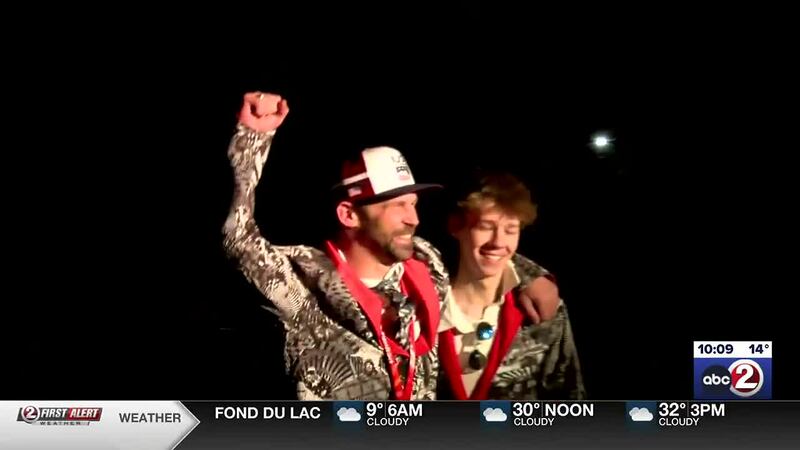 WATCH: Iron River celebrates Olympic gold medalist Nick Baumgartner