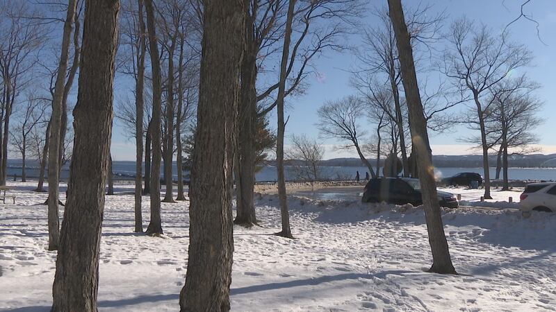 Marquette County residents visited paths like the one at Presque Isle to enjoy the warm weather.