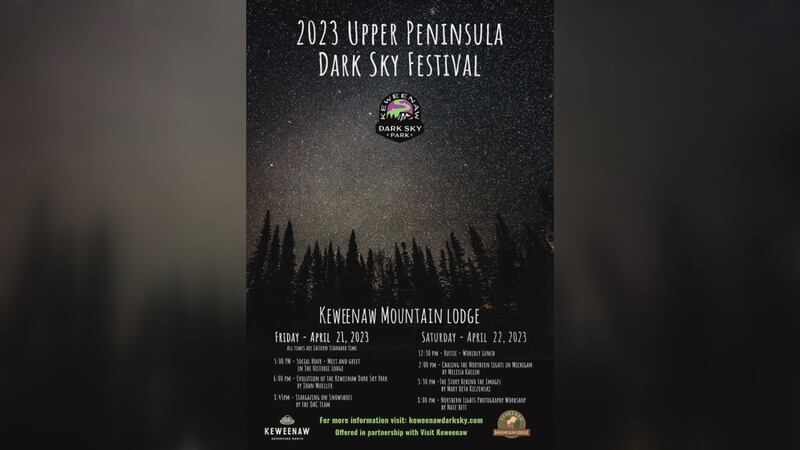 Promotional poster for the Upper Peninsula Dark Sky Festival.