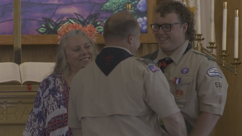 Ryan Gaucher was celebrated today for achieving the rank of Eagle Scout.