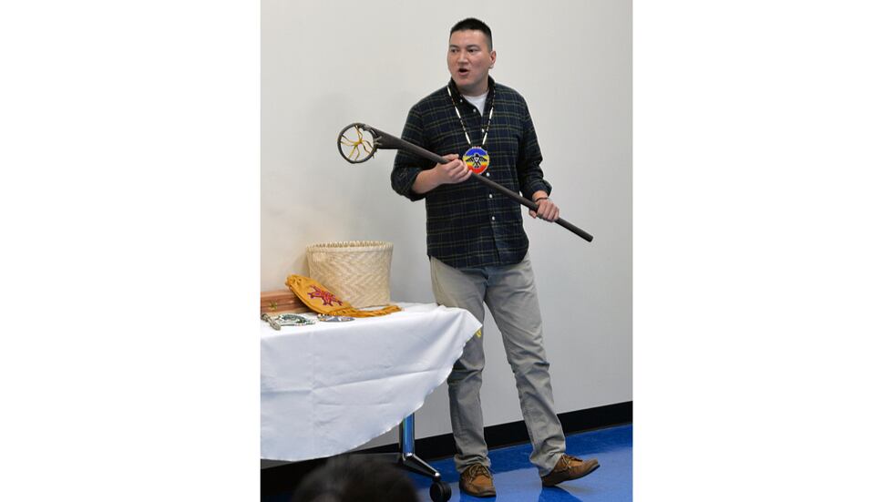 Marcus Winchester, director of language and culture with the Pokagon Band of Potawatomi,...
