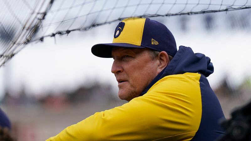 Milwaukee Brewers bench coach Pat Murphy during a baseball game against the San Francisco...