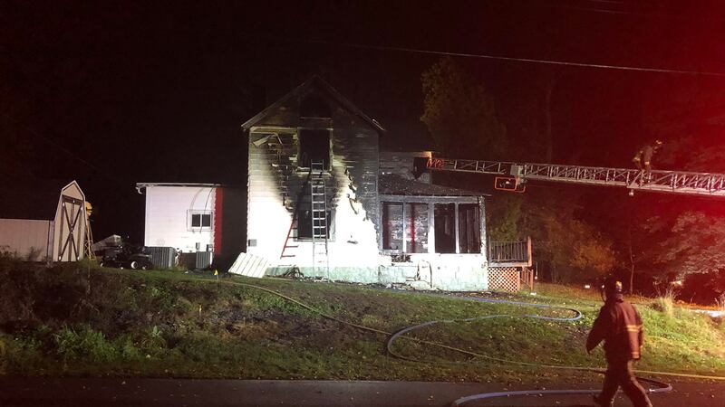 The house is completely destroyed.