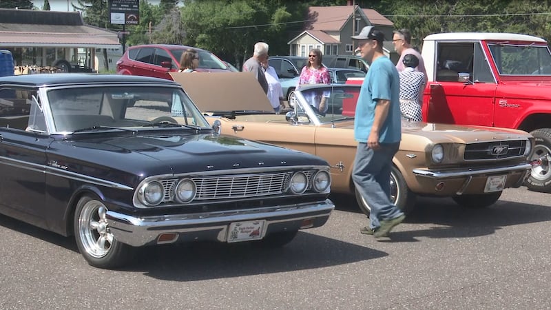Around 120 vehicles, including sports cars and rat rods, drove from Calumet to Copper Harbor,...